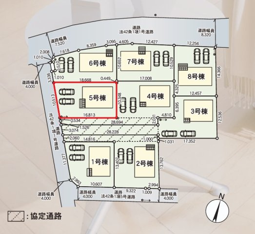 Cradlegarden　 水戸市渡里町　第5　5の前面道路含む現地写真|並列駐車可能です。気になる他の物件と合わせての現地ご案内も可能です。HPから、またお電話でも、お気軽にお問い合わせください。

