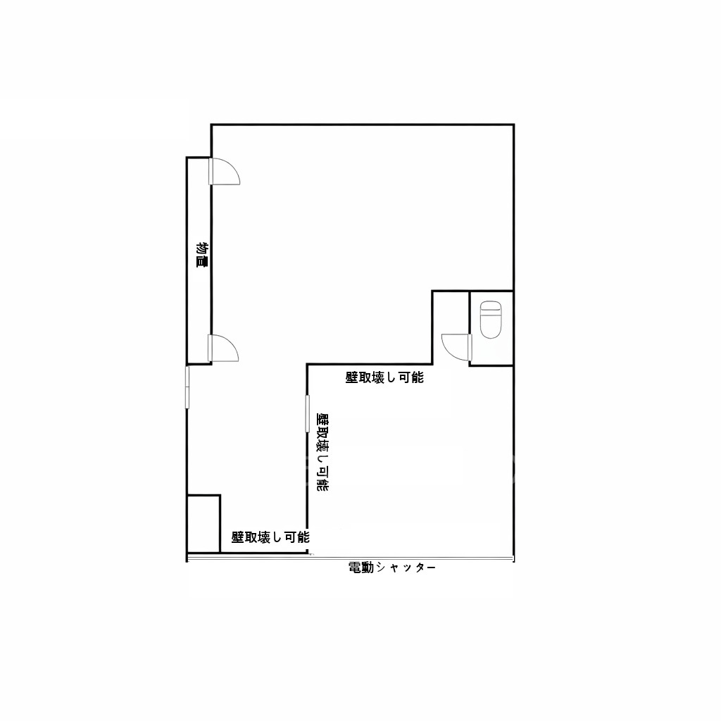 梅香２丁目貸店舗・事務所の間取り
