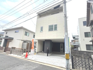 【外観】 | 西区古江新町（古江電停徒歩4分）1区画 | 広電古江電停まで徒歩4分☆☆古田小学校まで徒歩8分☆古田中学校まで徒歩17分☆アバンセ徒歩3分☆☆駐車スペース2台（1台インナーガレージ）