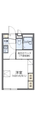 レオパレス宮代庭苑　Ⅱの間取り