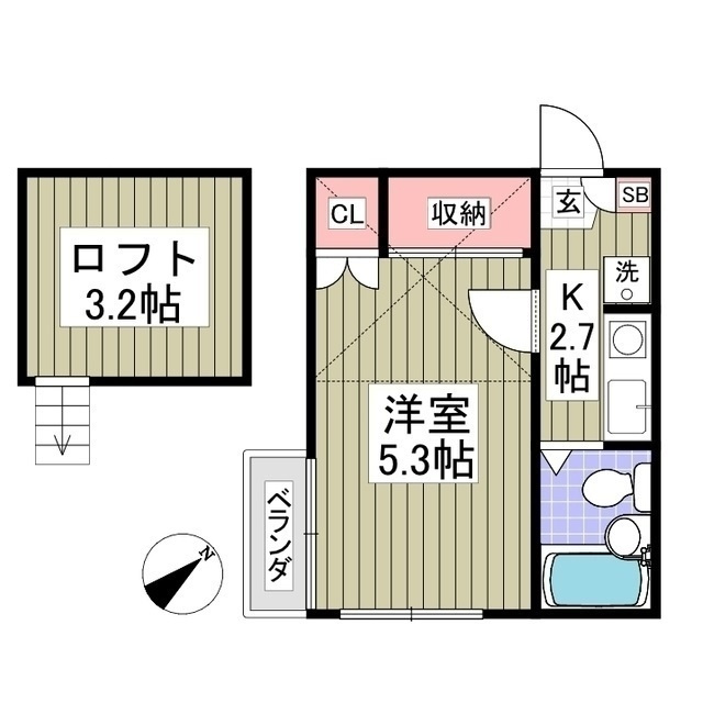 レオパレスアムールの間取り