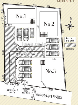 富士見市大字下南畑の新築一戸建の区画図