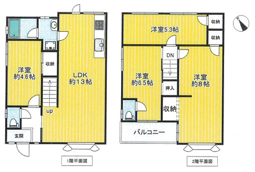高取山町一戸建の間取り