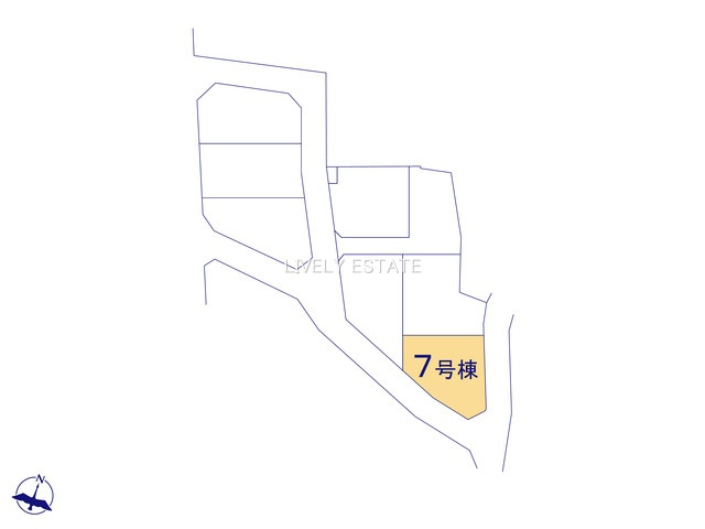 草加市新里町 新築分譲住宅 全8棟 7号棟の区画図