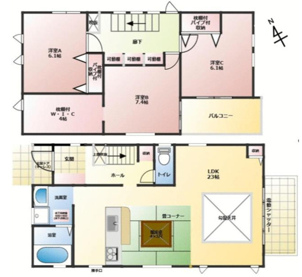 【間取り】 | 姫路市別所町別所４丁目　中古戸建 | 3LDK＋WICです。