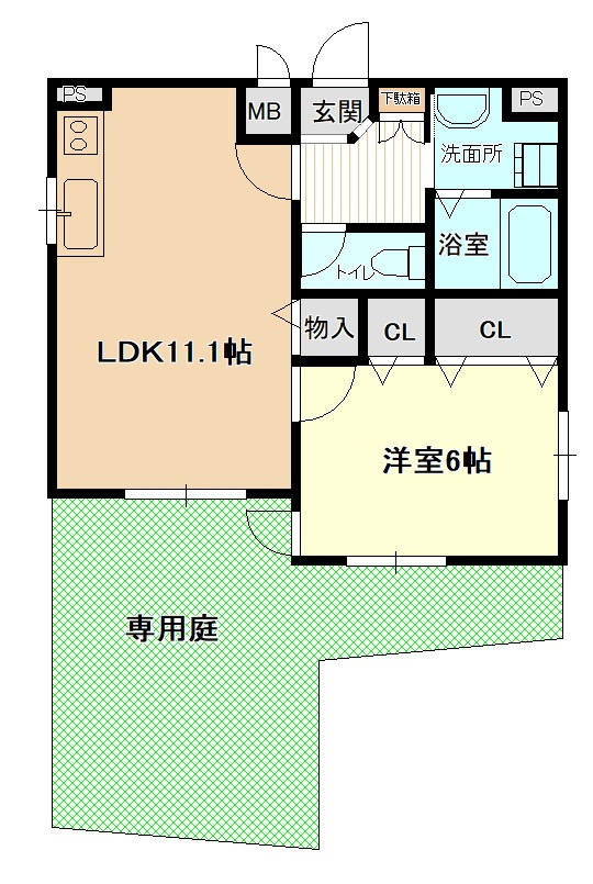 スタジオーネの間取り