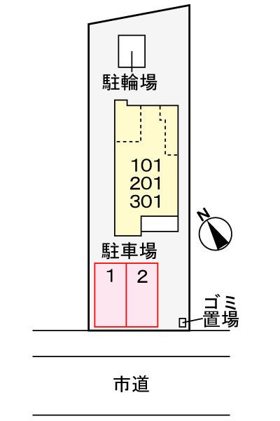 カーサ　ファボーレの区画図