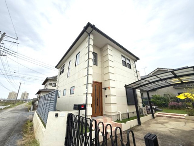 【外観】 | 大網白里市池田　フルリフォーム　お庭と広々ウッドデッキ付き中古戸建