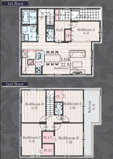 【間取り】 | Terrechez海部郡蟹江町桜2期全5棟 | ４号棟