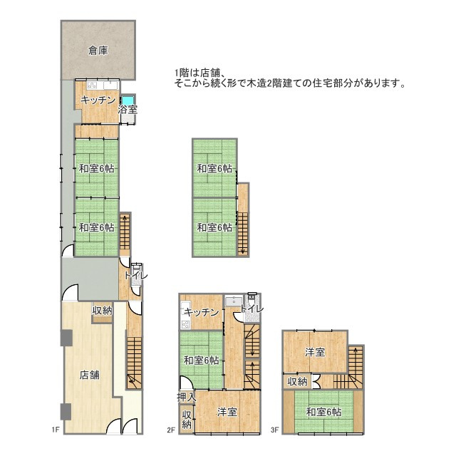 売店付住宅　中央区田町