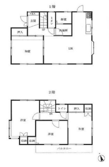 【間取り】 | 坂戸市にっさい花みず木6丁目　中古戸建