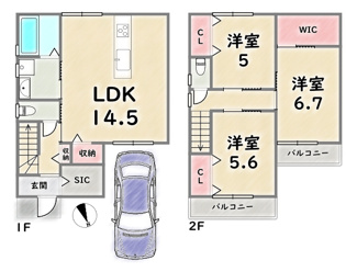 【間取り】 | 右京区太秦安井藤ノ木町