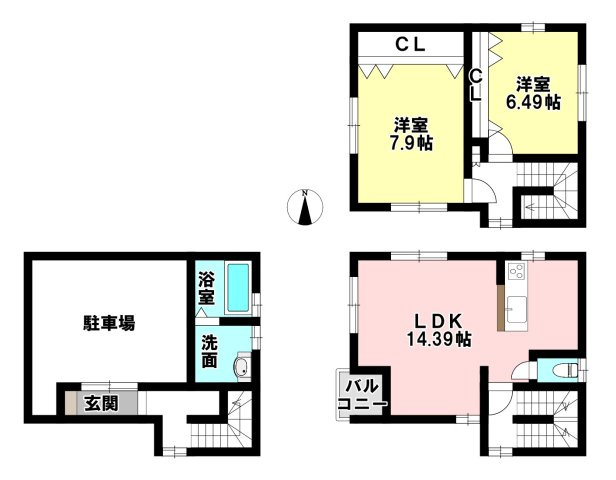 松山市立花３丁目の中古一戸建