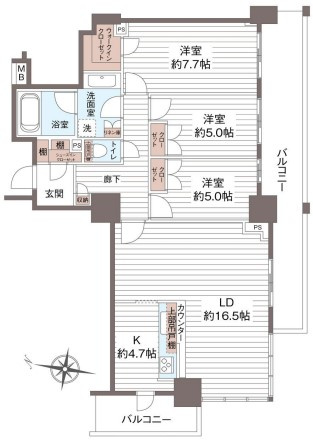 アデニウムタワー梅田イーストスクエアの間取り