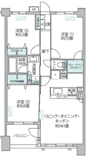【間取り】 | クオス上星川