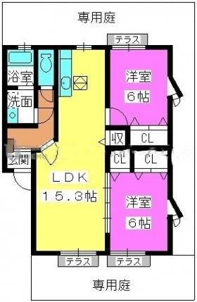 もくせい館の間取り|※図面と現況が異なる場合は現況を優先します。