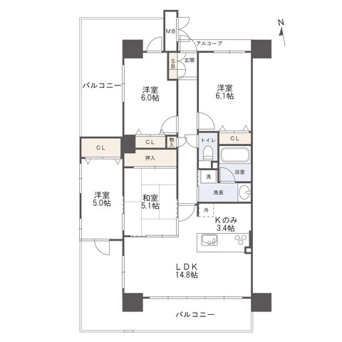 アルファスマート太田駅西の間取り