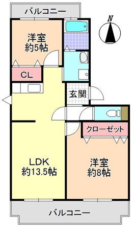 【間取り】 | ヴィラ仲谷向陽台