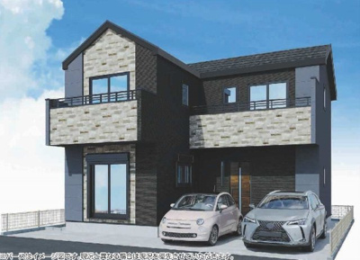 【外観パース】 | 府中市多磨町2丁目新築戸建 | ※外観パースはイメージであり、実際の仕様とは異なる場合がございます。