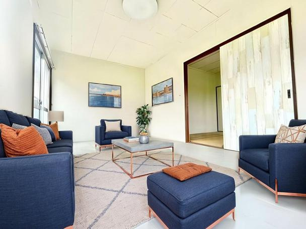 小文間戸建ての居間・リビング|CGで家具等を配置したものです。実際に家具等は含まれません。