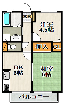 コーポバンブーバレーの間取り