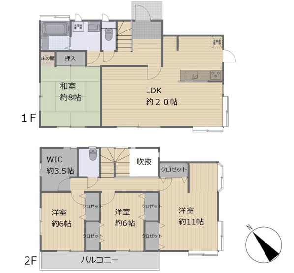 【間取り】 | 4LDKはリビングダイニングキッチンと4つの居室がある間取りで、大家族や二世帯住宅に最適。広々としたリビングで家族団らんを楽しみ、個室でプライベートな時間も確保でき、快適な生活を送ることができますよ。