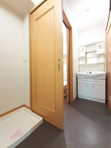 熊本市東区下南部１丁目のアパートの洗面所|洗面所です