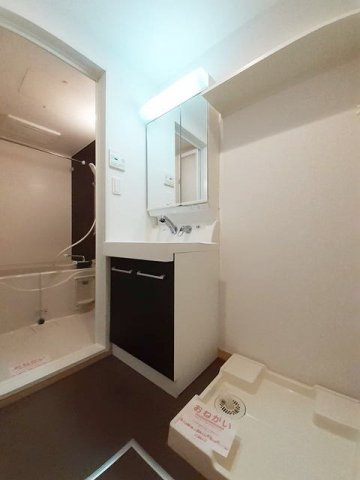 熊本市中央区国府１丁目の賃貸マンションの洗面所|ゆったりとスペースのある洗面所