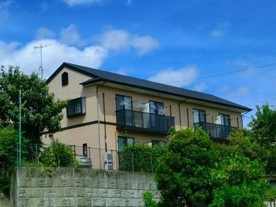 熊本市西区稗田町のアパートの外観|きれいな外観です