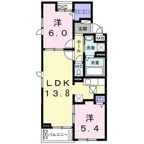 メゾンクロレ　Ⅱの間取り
