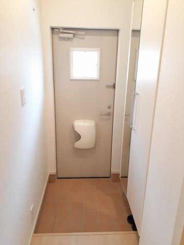 熊本市北区楡木３丁目のアパートの玄関|毎日通る玄関はこちらです