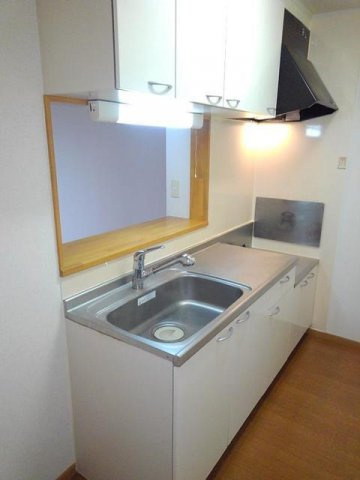 熊本市北区徳王１丁目のアパートのキッチン|使いやすいキッチンです