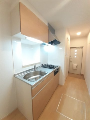 熊本市北区兎谷１丁目のアパートのキッチン|お料理しやすいキッチンです
