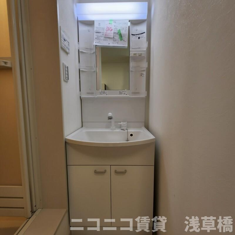 MELDIA堀切菖蒲園Ⅲの洗面所|別号室イメージの為、現状を優先致します。