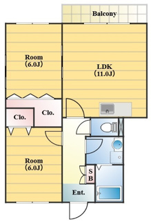 【間取り】 | Ｏｒａｎｇｅハイツ