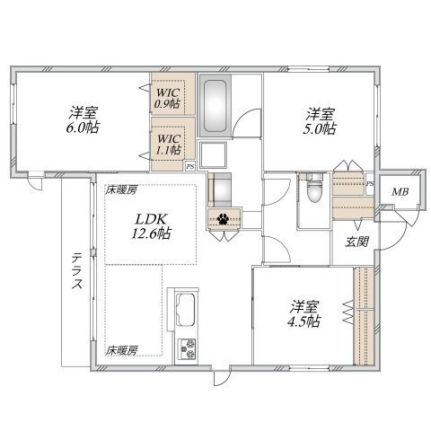 ＰＲＥＮＤＲＥⅡの間取り