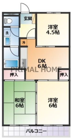 【間取り】 | アビタシオン東寺尾