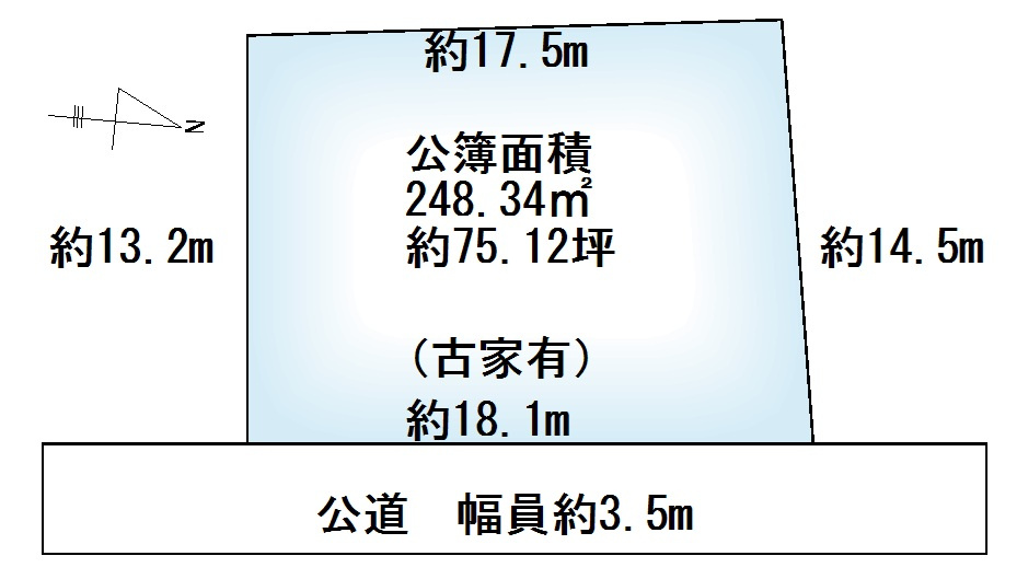 取手市青柳　売土地の土地図