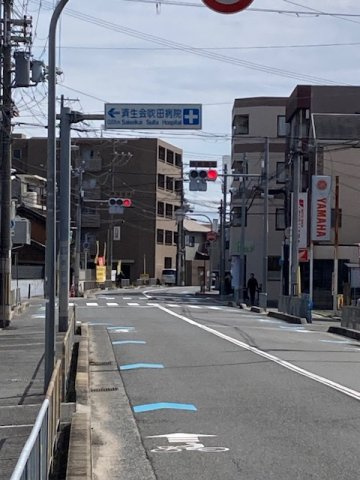 吹田市南高浜町売土地の前面道路含む現地写真