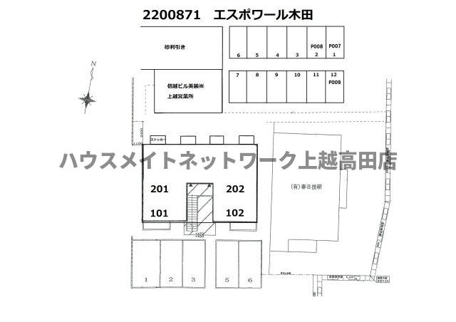 エスポワール木田の区画図|配置図