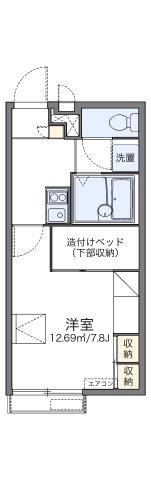 【間取り】 | レオパレス鹿道 | 代表的な間取のため実際の間取とは異なる場合があります