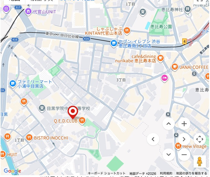 ★仲介手数料半額★マンション第二恵比寿苑（中庭があるレトロ系のヴィンテージマンション）の地図