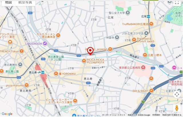★仲介手数料無料★朝日広尾マンション（新規リノベーション済み）の地図
