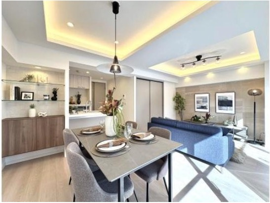 ★仲介手数料無料★朝日広尾マンション（新規リノベーション済み）の居間・リビング