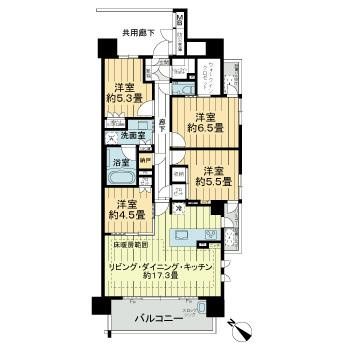 バンベール左京山の間取り