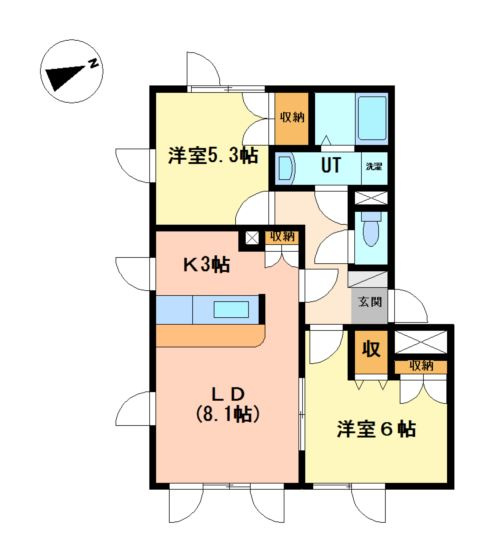 レフュージ川沿の間取り