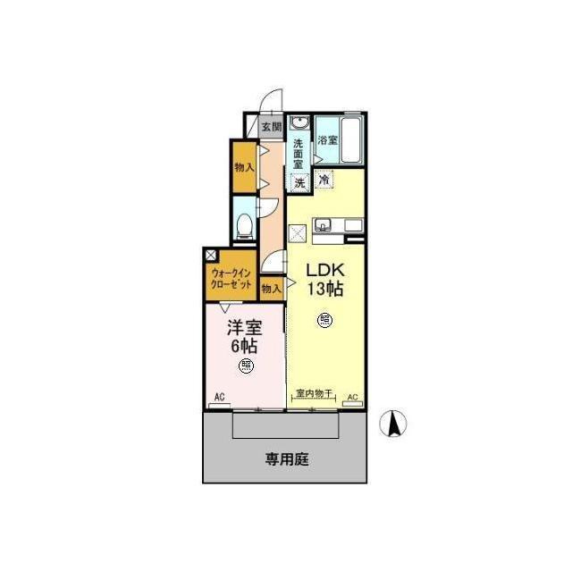 各務原市鵜沼朝日町３丁目のアパートの間取り