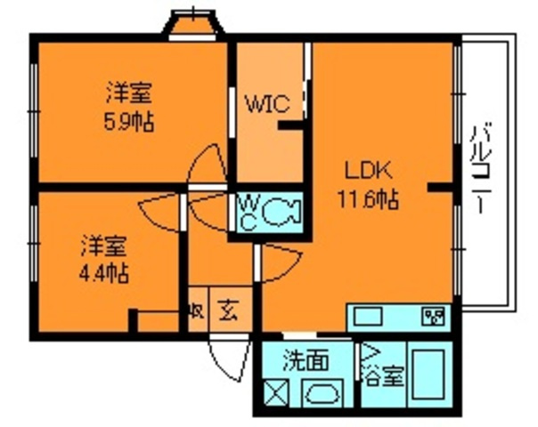 グリーンハイツ箕山の間取り