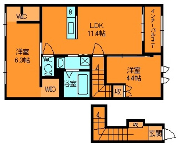 porte bonheurふたかみの間取り
