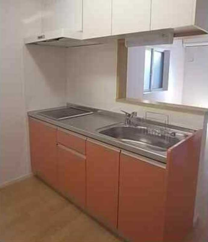 ワカタケ　敷金0　南向き　四方角部屋のキッチン